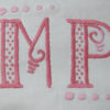 Coussin monogramme MP